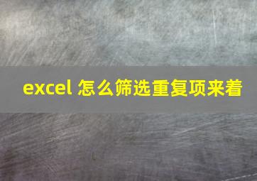 excel 怎么筛选重复项来着